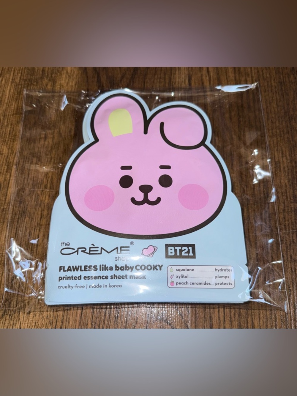 The Creme Shop BT21 FLAWLESS like baby COOKY Printed Essence Sheet Mask 6pcs